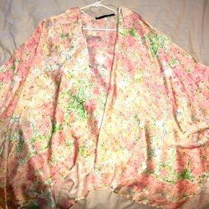 Ark & Co Flower Silk Kimono